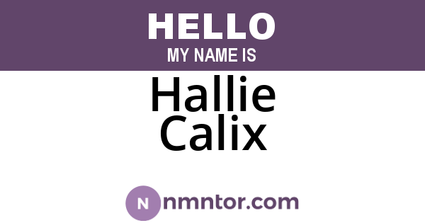 Hallie Calix