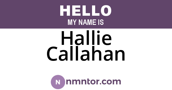 Hallie Callahan