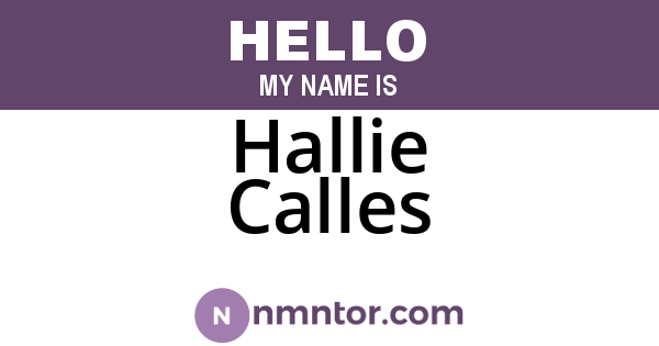 Hallie Calles