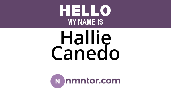 Hallie Canedo
