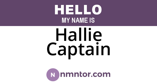 Hallie Captain