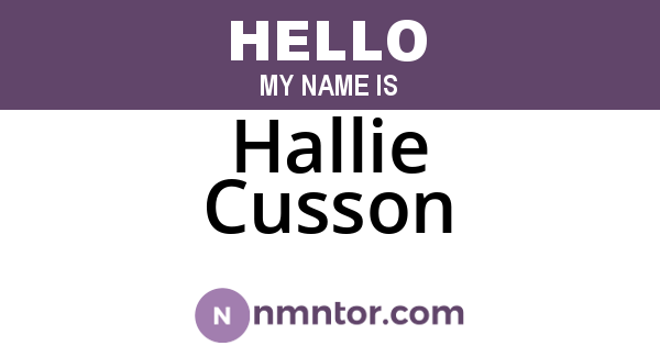 Hallie Cusson