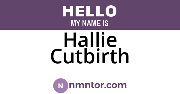Hallie Cutbirth
