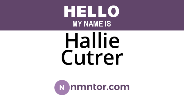 Hallie Cutrer