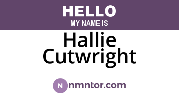 Hallie Cutwright