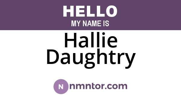 Hallie Daughtry