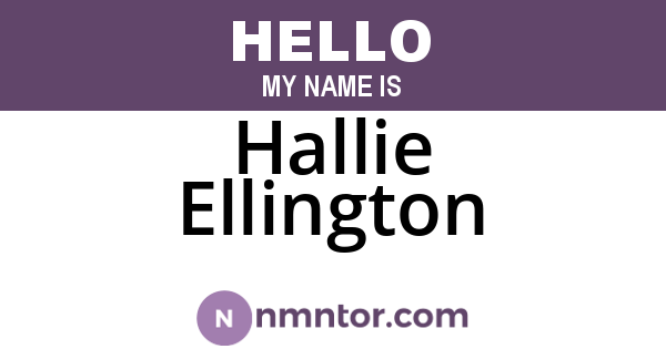 Hallie Ellington