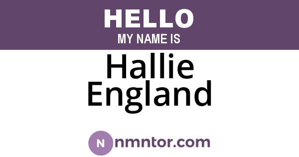 Hallie England