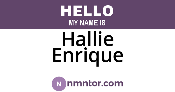 Hallie Enrique