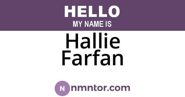 Hallie Farfan