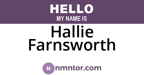 Hallie Farnsworth