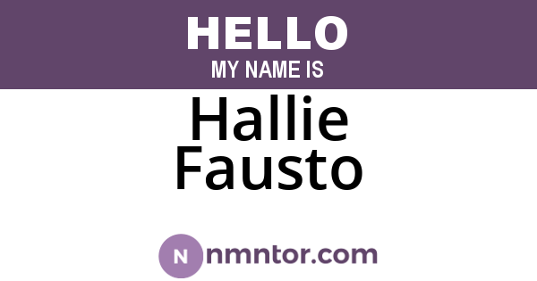 Hallie Fausto
