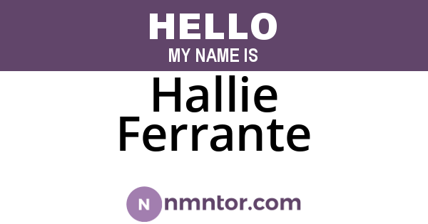 Hallie Ferrante