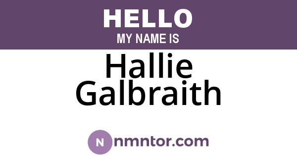 Hallie Galbraith