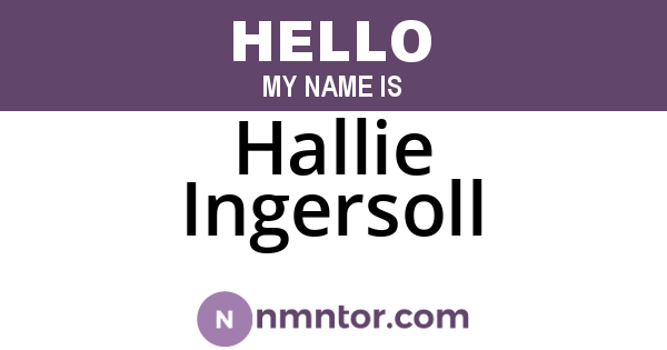 Hallie Ingersoll