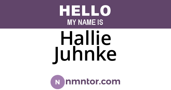 Hallie Juhnke
