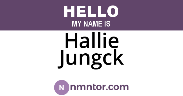 Hallie Jungck