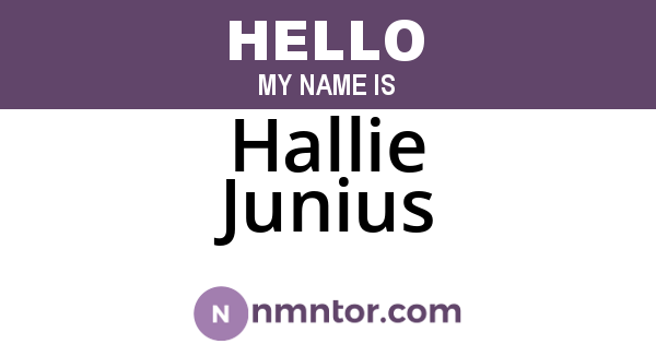 Hallie Junius