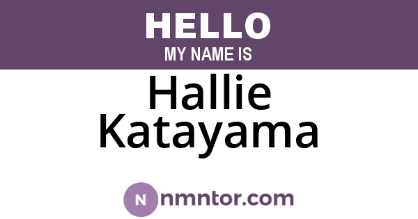 Hallie Katayama