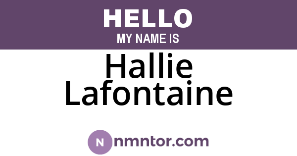 Hallie Lafontaine