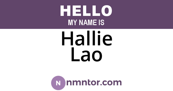 Hallie Lao