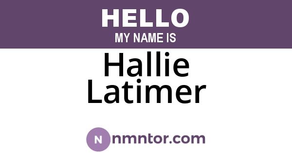 Hallie Latimer