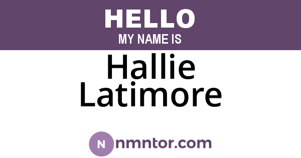 Hallie Latimore