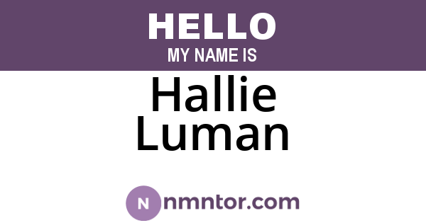 Hallie Luman