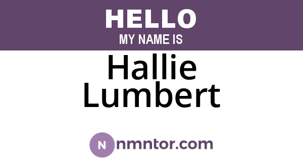 Hallie Lumbert