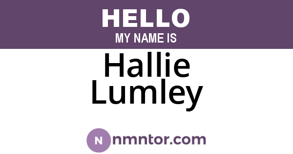 Hallie Lumley