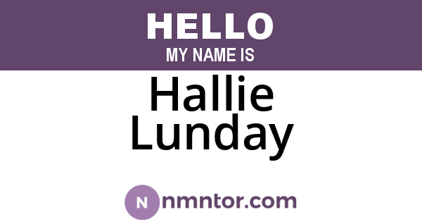 Hallie Lunday