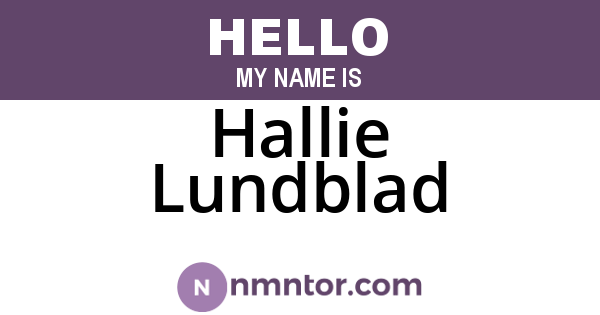 Hallie Lundblad