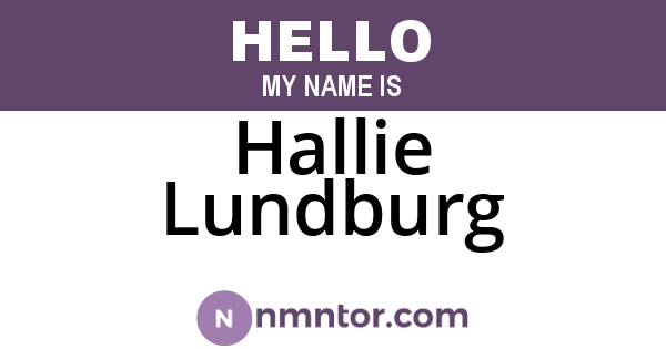 Hallie Lundburg