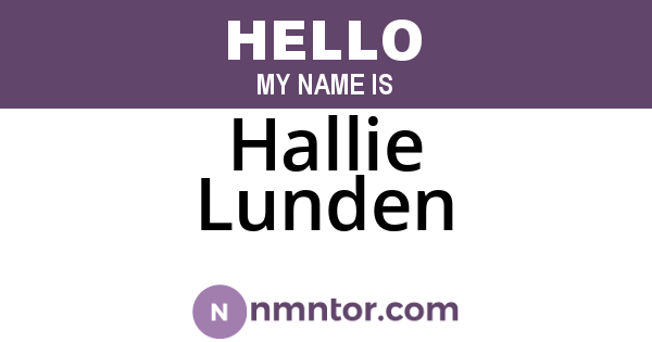 Hallie Lunden