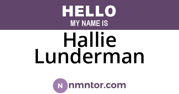 Hallie Lunderman