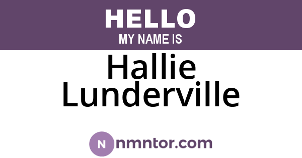 Hallie Lunderville