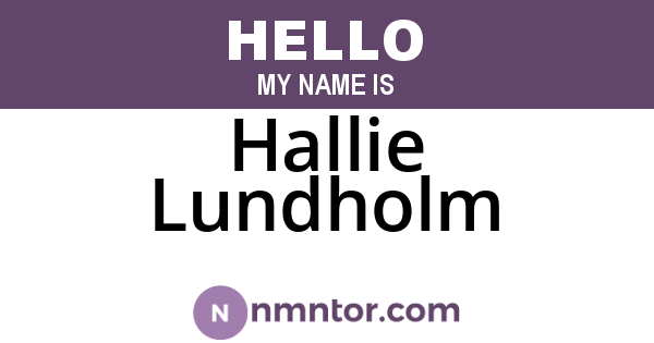 Hallie Lundholm