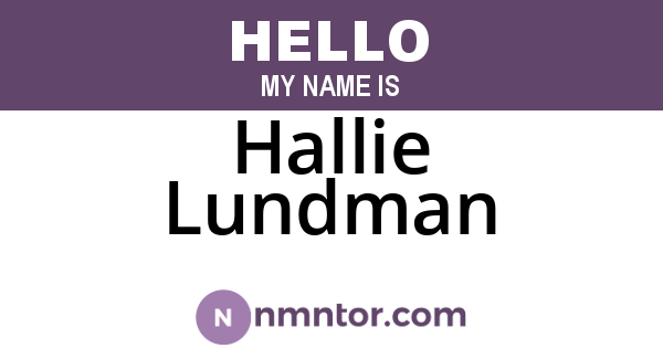 Hallie Lundman
