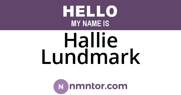 Hallie Lundmark