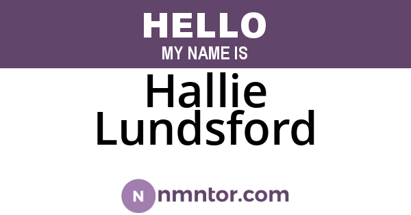Hallie Lundsford