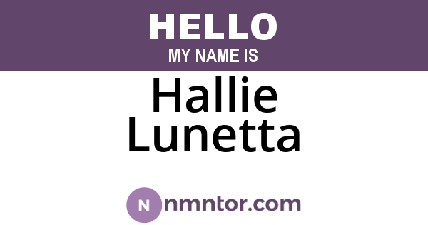 Hallie Lunetta