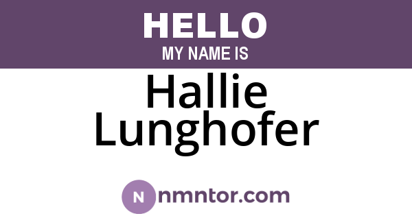Hallie Lunghofer