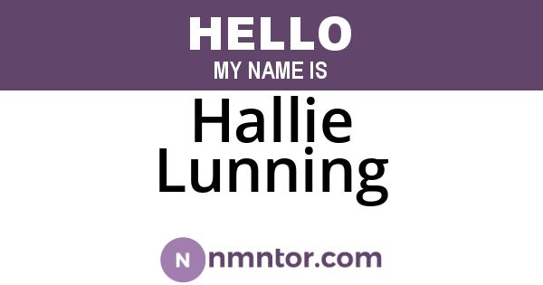 Hallie Lunning