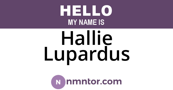 Hallie Lupardus