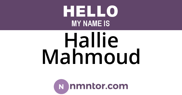 Hallie Mahmoud