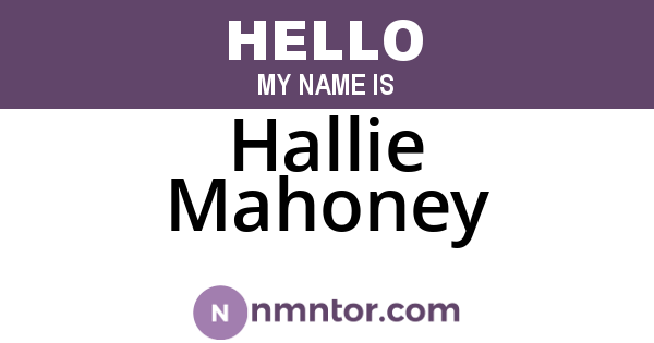 Hallie Mahoney