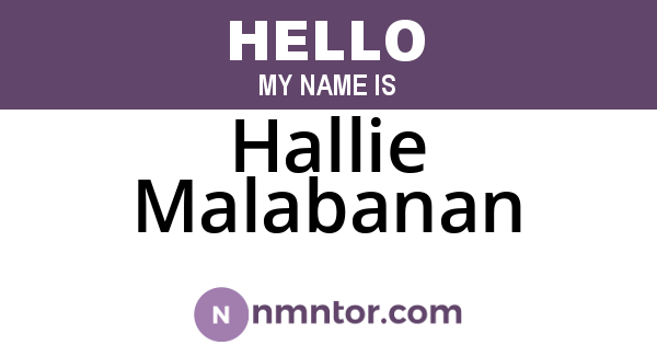 Hallie Malabanan