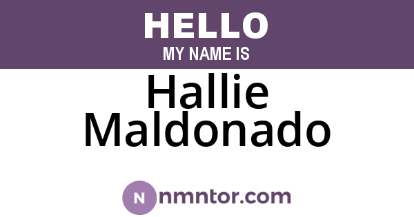 Hallie Maldonado