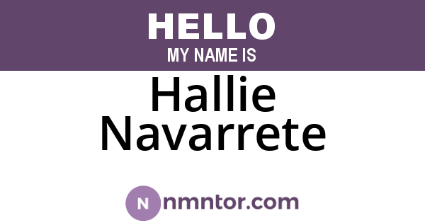 Hallie Navarrete