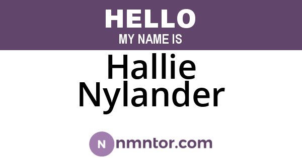 Hallie Nylander